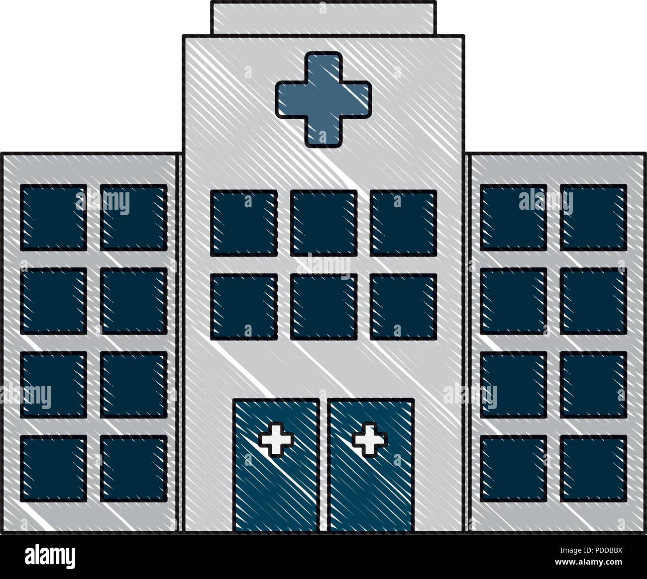 hospital building icon over white background, vector illustration Stock ...