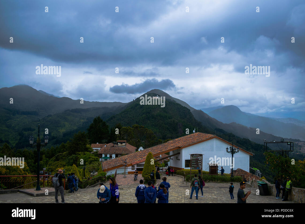 Monserrate Church view  in Bogotá, Colombia. Stock Photo
