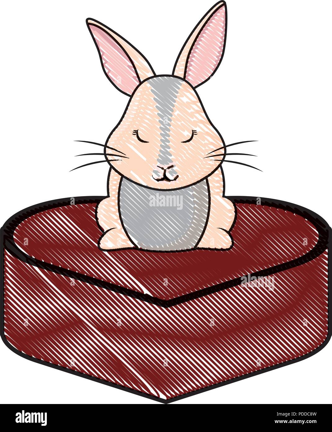 happy easter design with cute rabbit and chocolate egg over white ...