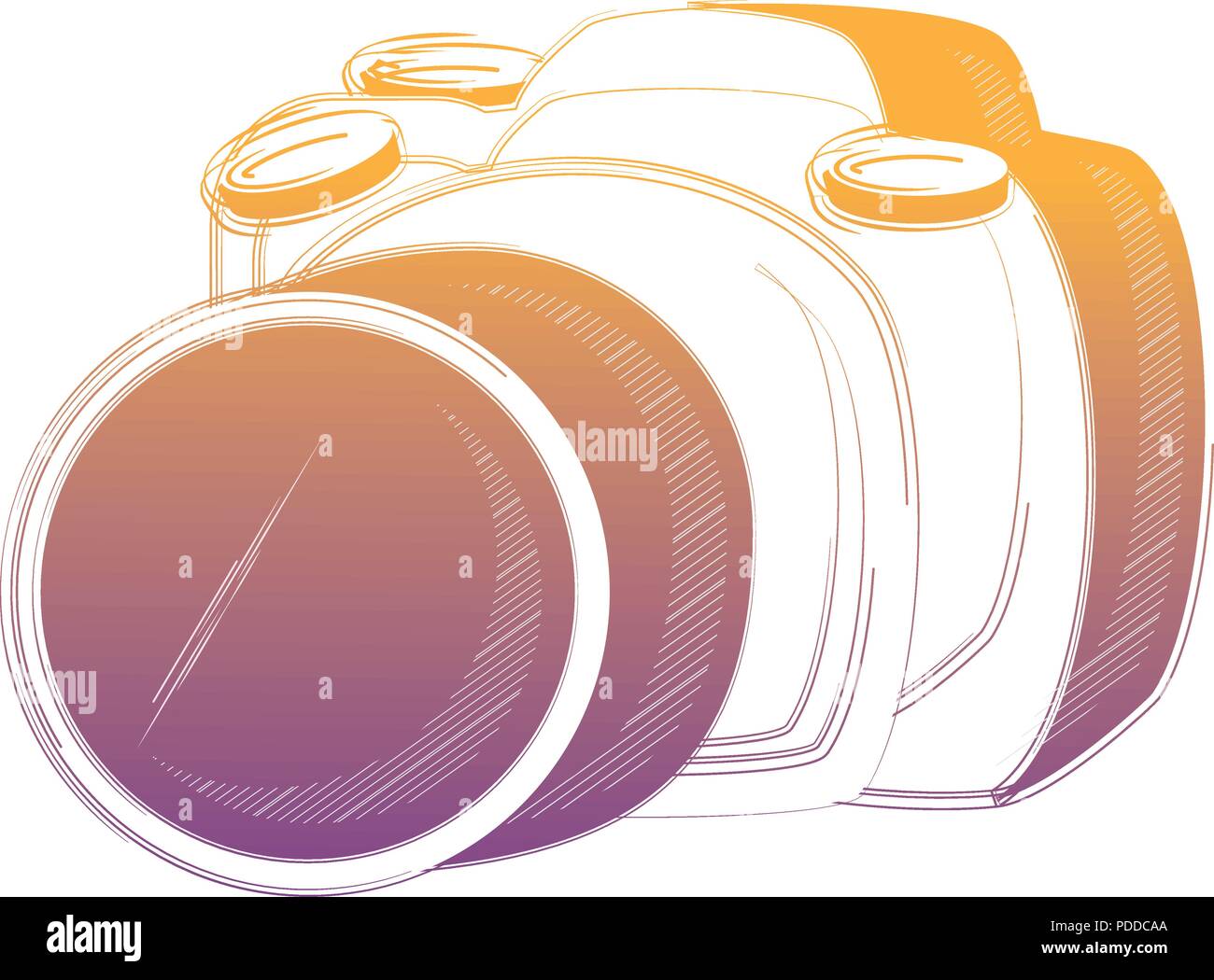 photographic camera icon over white background, vector illustration ...