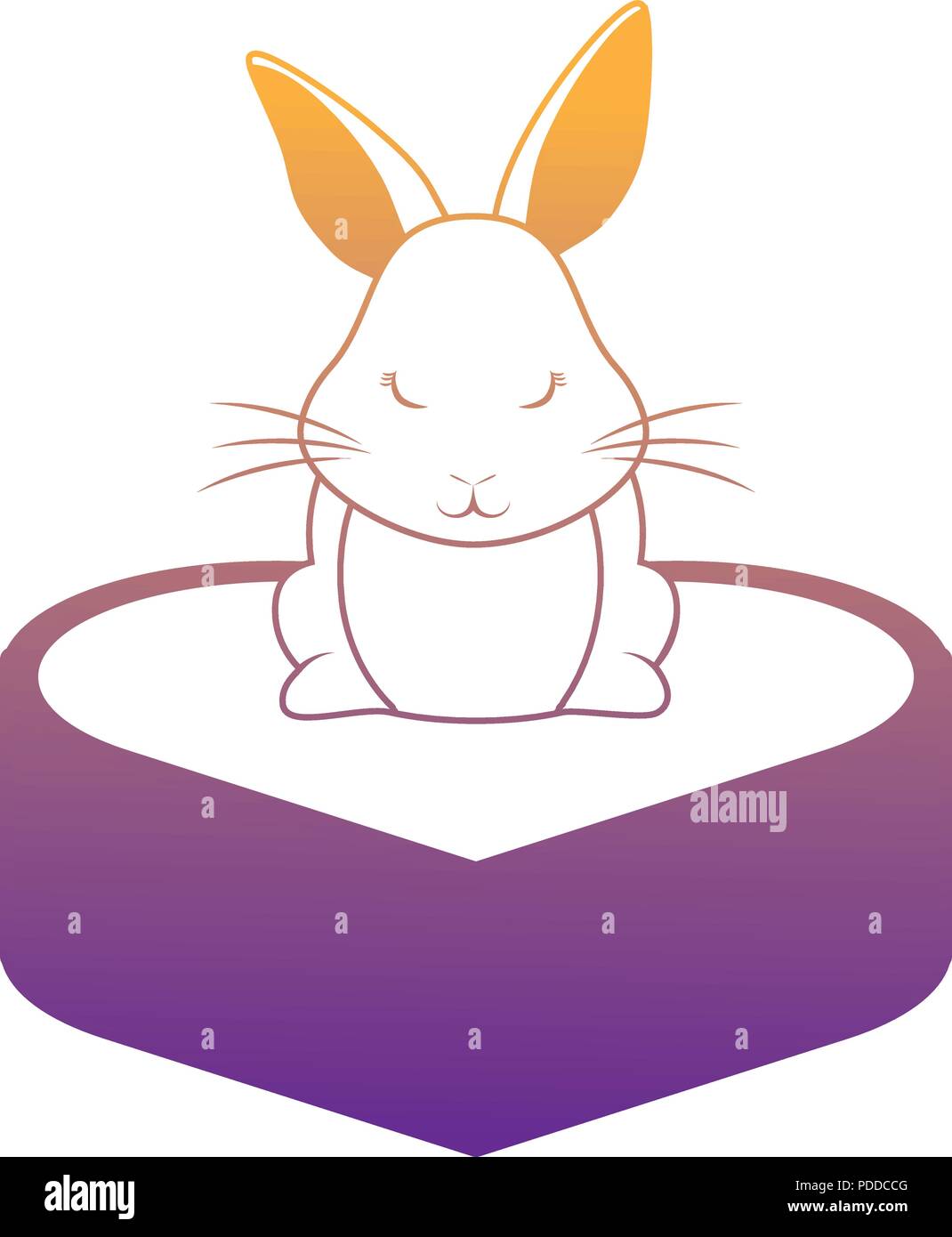 happy easter design with cute rabbit and chocolate egg over white ...