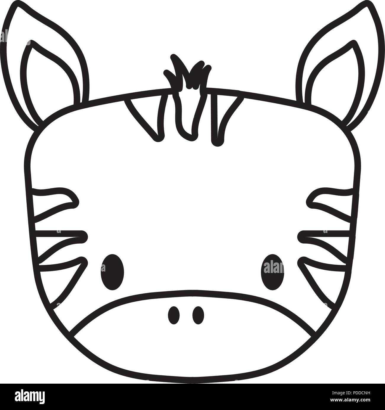 cute zebra icon over white background, vector illustration Stock Vector ...
