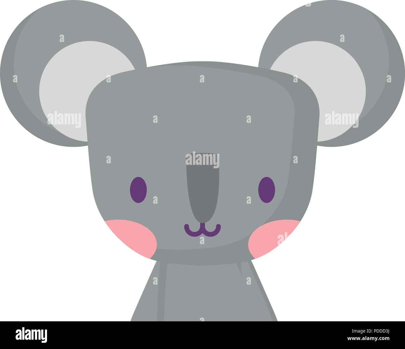 cute koala icon over white background, vector illustration Stock Vector ...