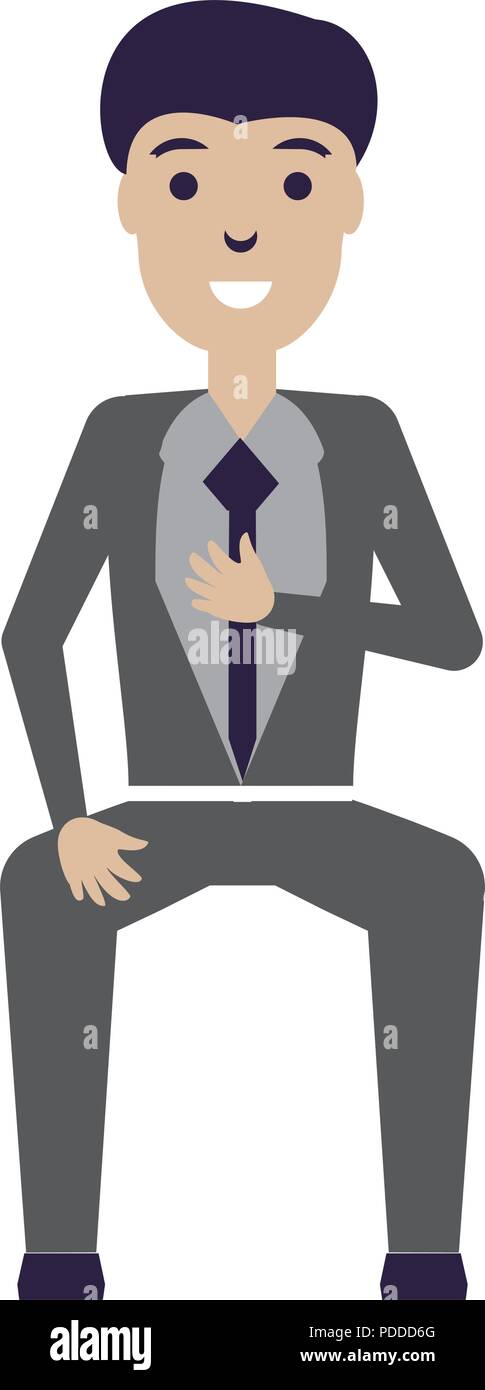 cartoon businessman icon over white background, vector illustration ...