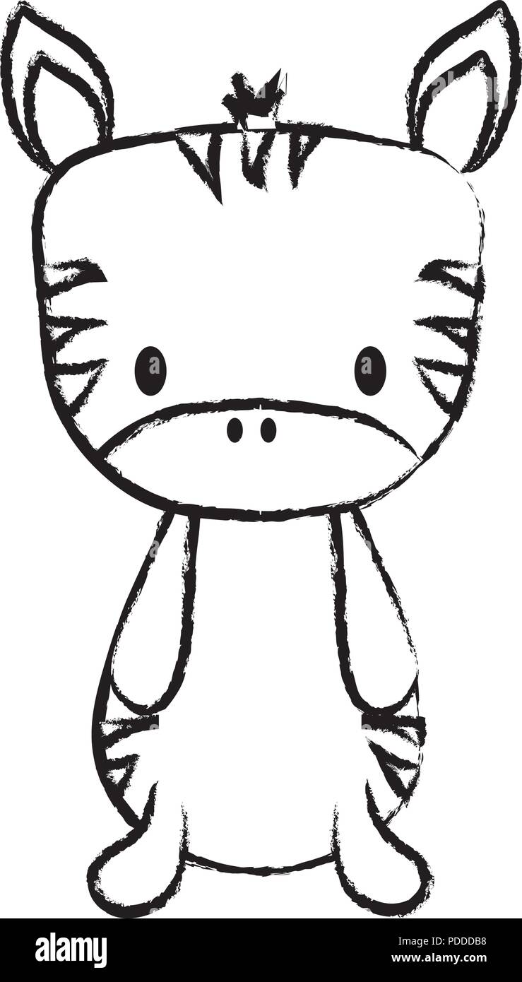 cute zebra icon over white background, vector illustration Stock Vector ...