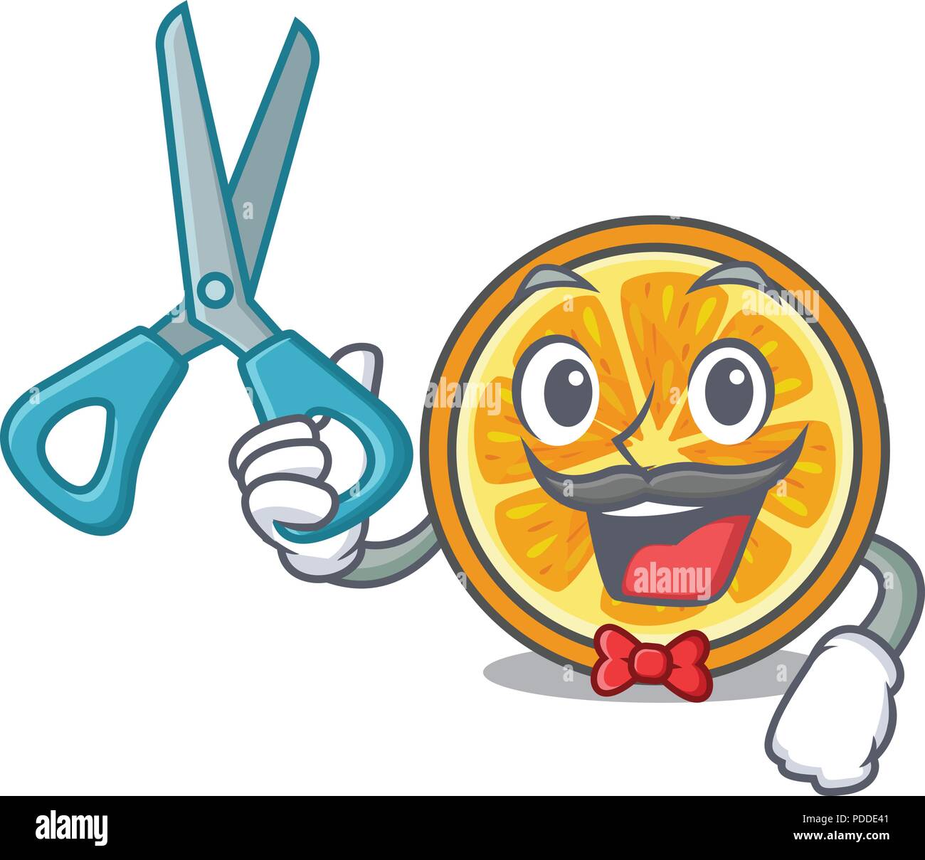 Barber orange character cartoon style Stock Vector Image & Art Alamy