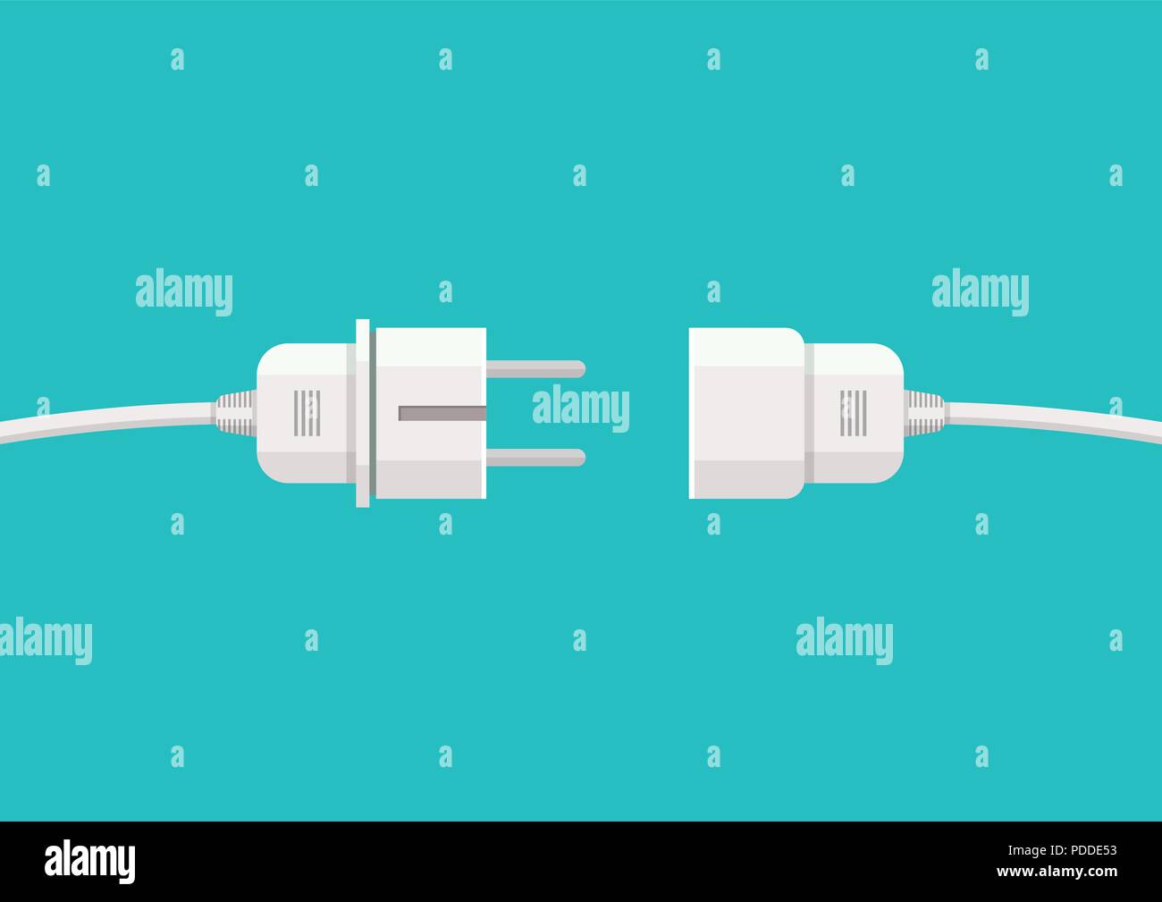 Wire plug and socket. Vector illustration Stock Vector Image & Art Alamy