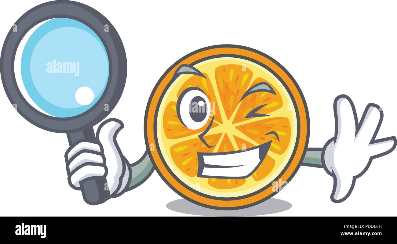 Detective orange character cartoon style Stock Vector Image & Art - Alamy