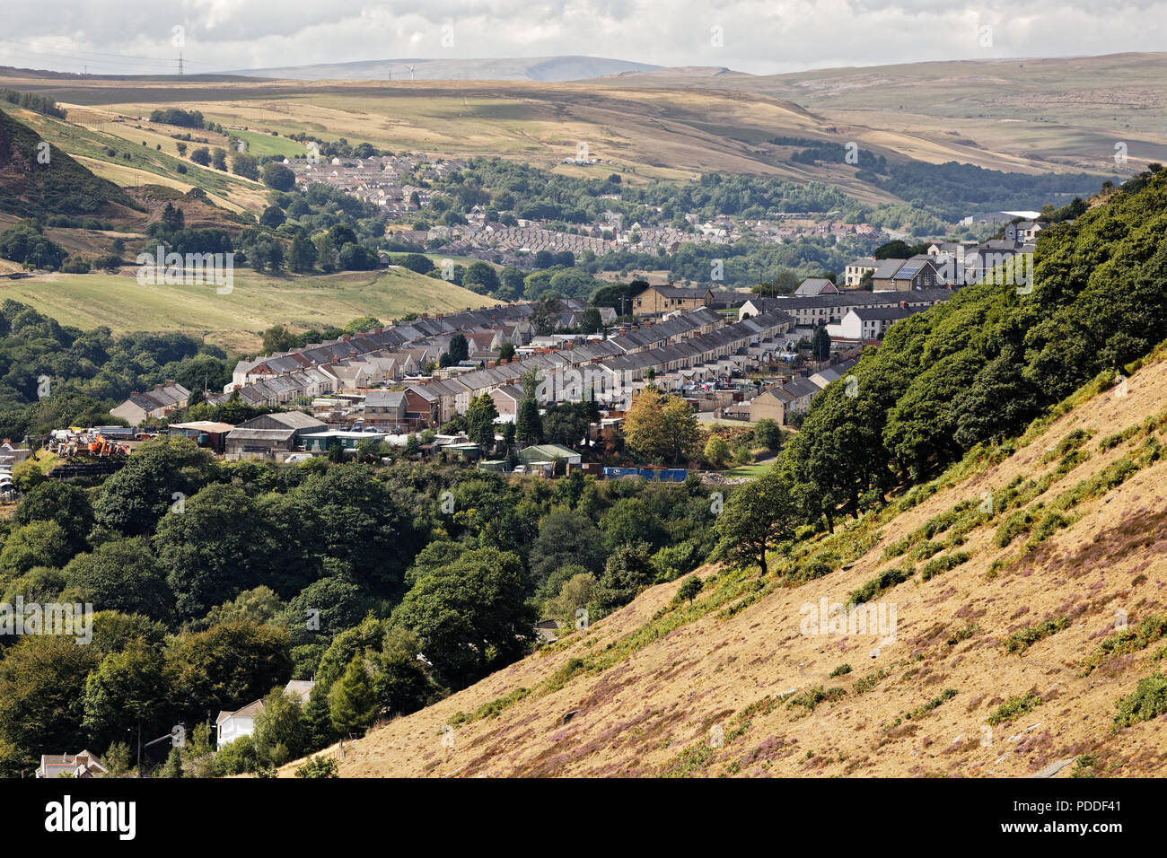 Phillipstown and New Tredegar, Caerphilly County, Wales, UK Stock Photo