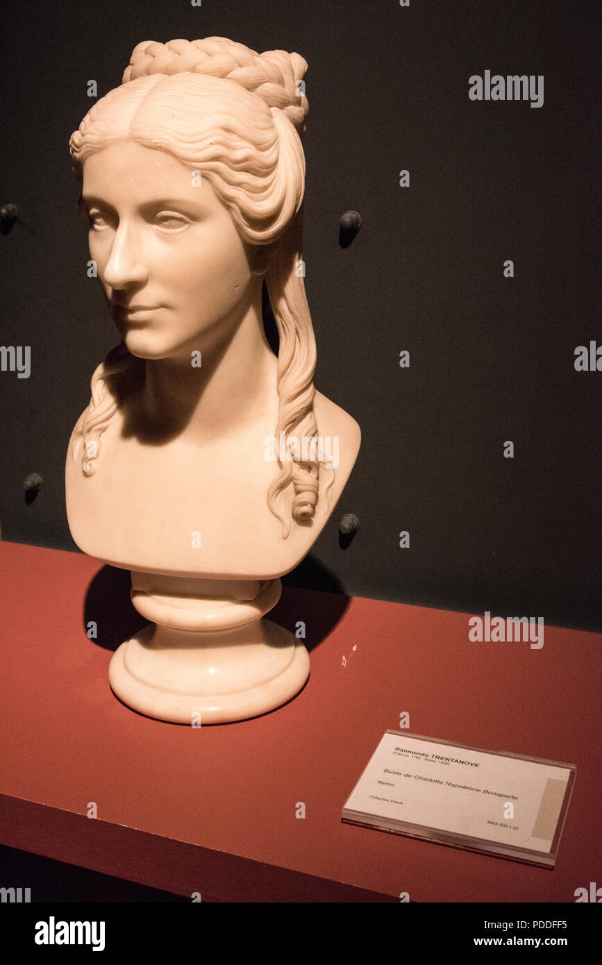 Bust of Charlotte Napoleone Bonaparte (1802 – 1839) was the daughter of ...