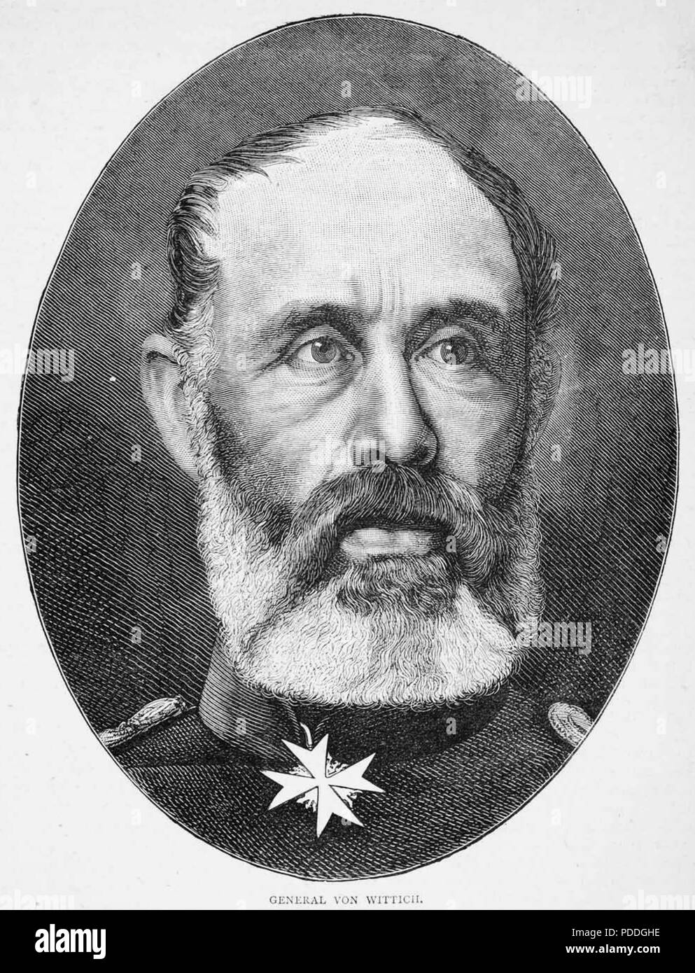 LUDWIG von WITTICH (1818-1884) Prussian military leader Stock Photo