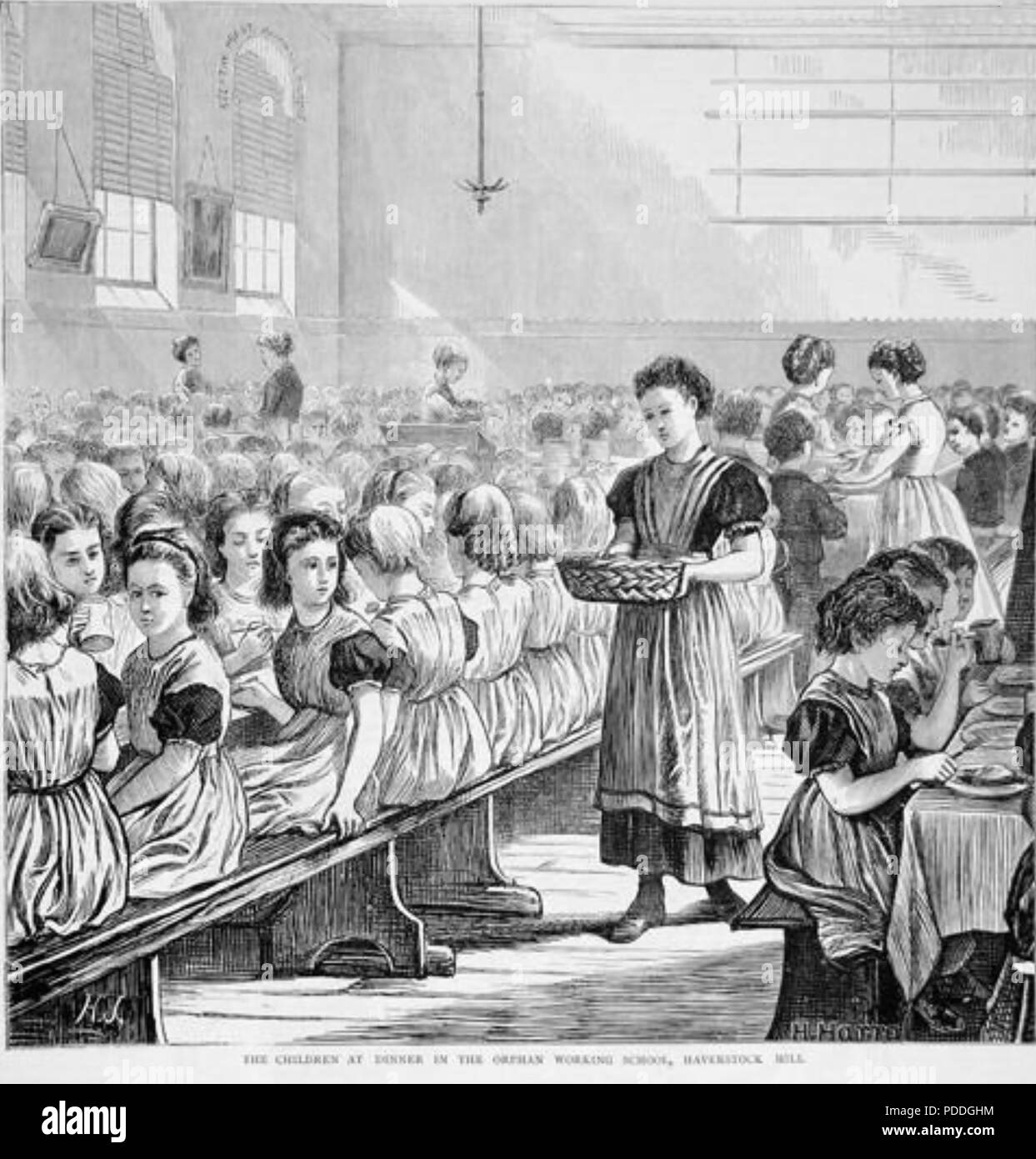 ORPHAN WORKING SCHOOL, Maitland Park, Haverstock Hill, London,1870 Stock Photo