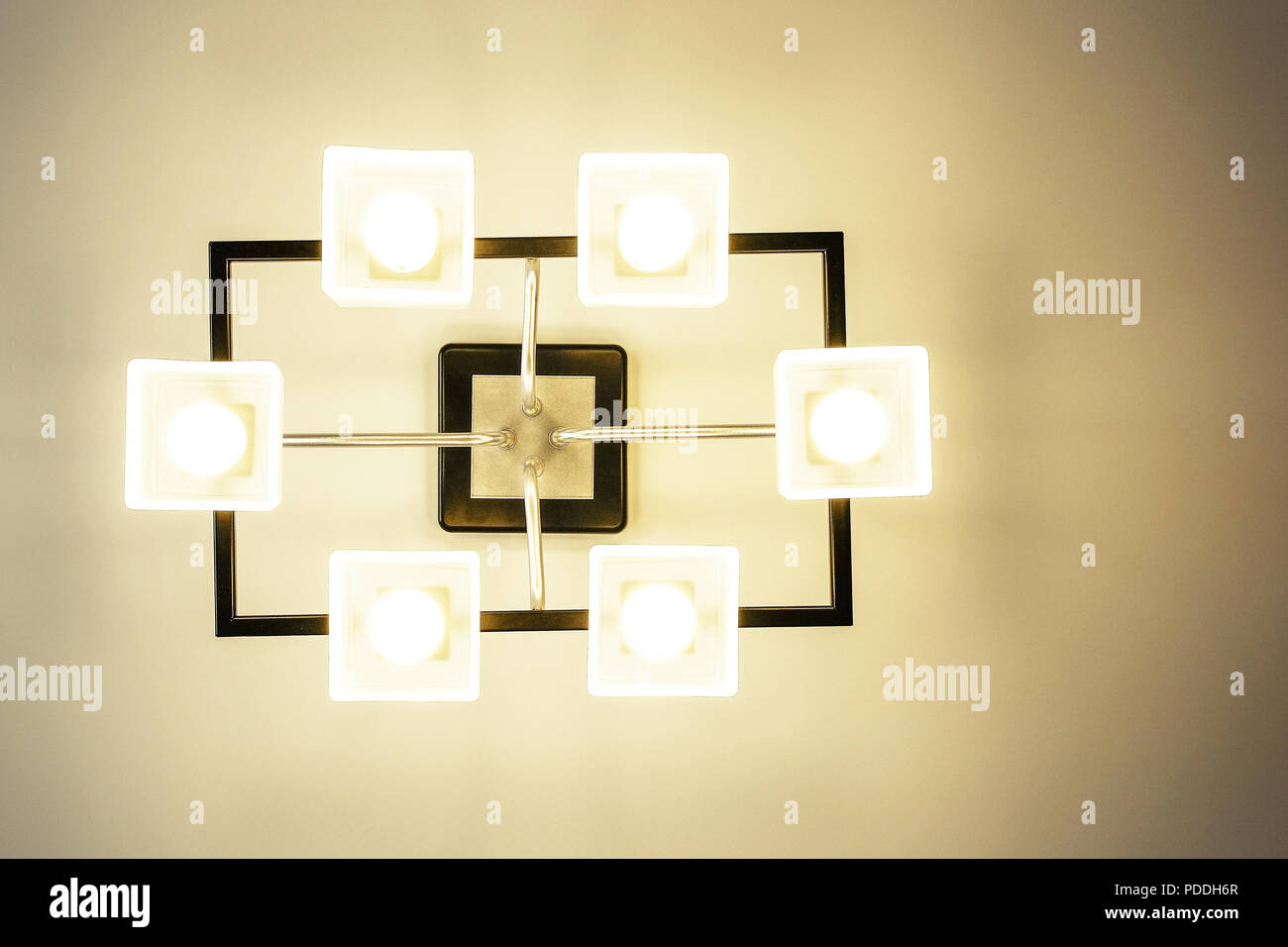 Ceiling Light Isolated On White Background Soffit Stock Photo