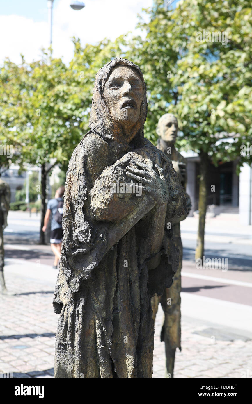 Irish Famine sculpture Stock Photo