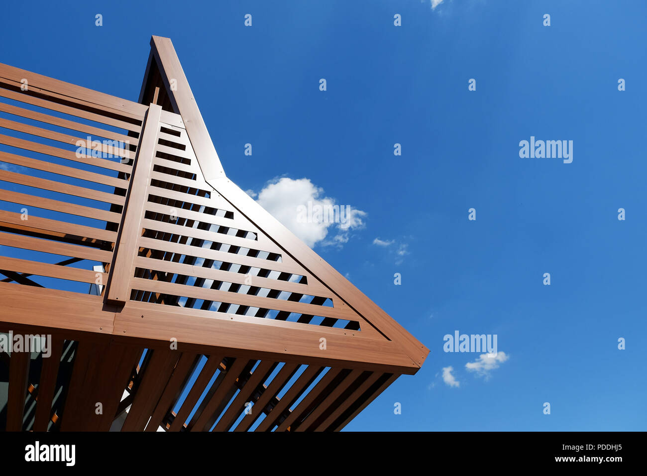 Residential patio or terrace awning in cafee Stock Photo Alamy