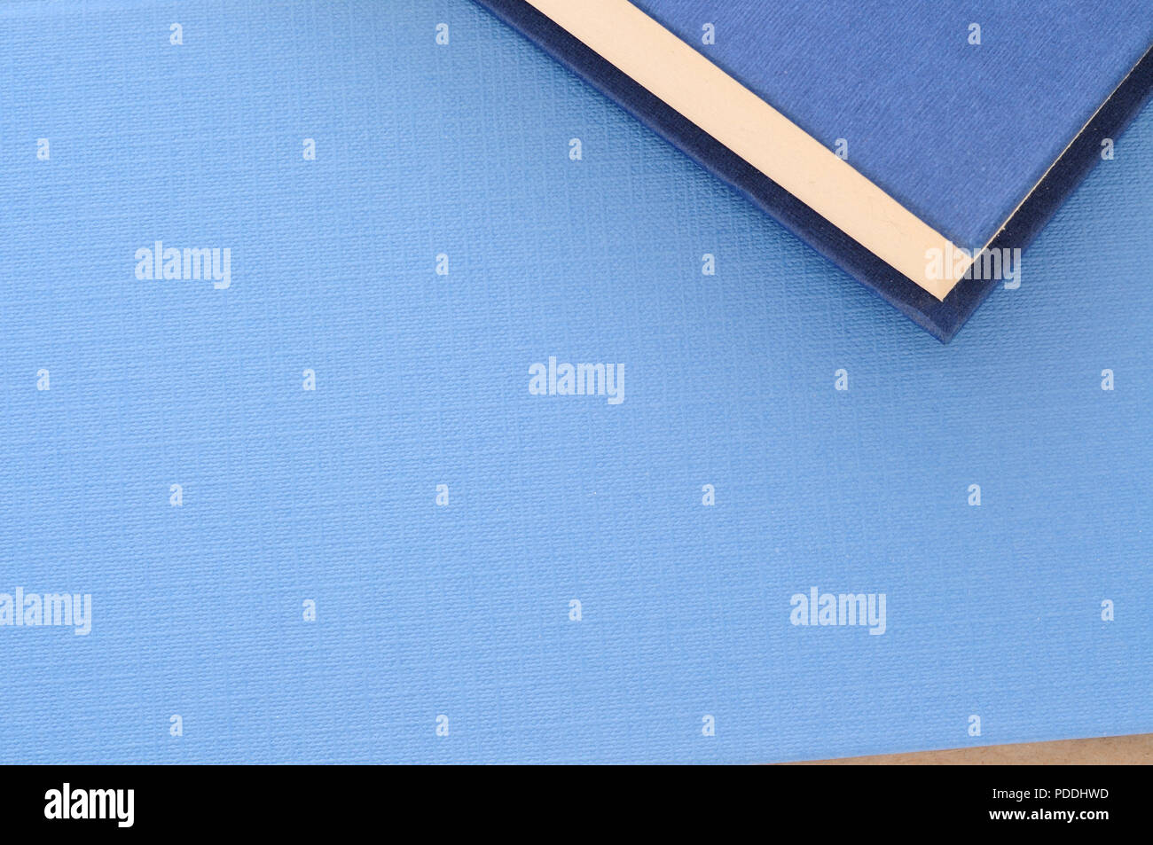 blue book covers, close up, abstract background Stock Photo