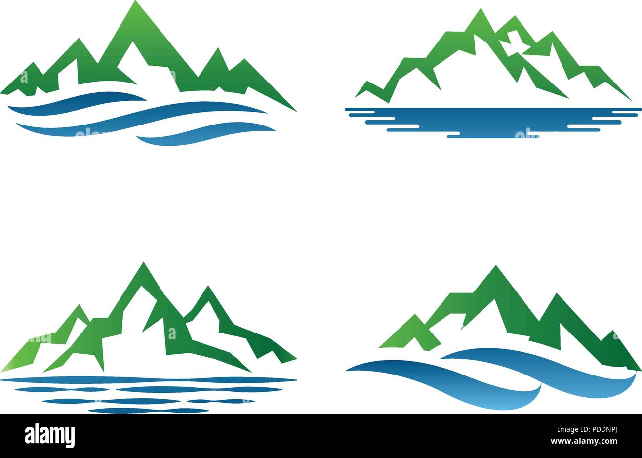 Illustration of mountain logo design template vector Stock Vector Image ...