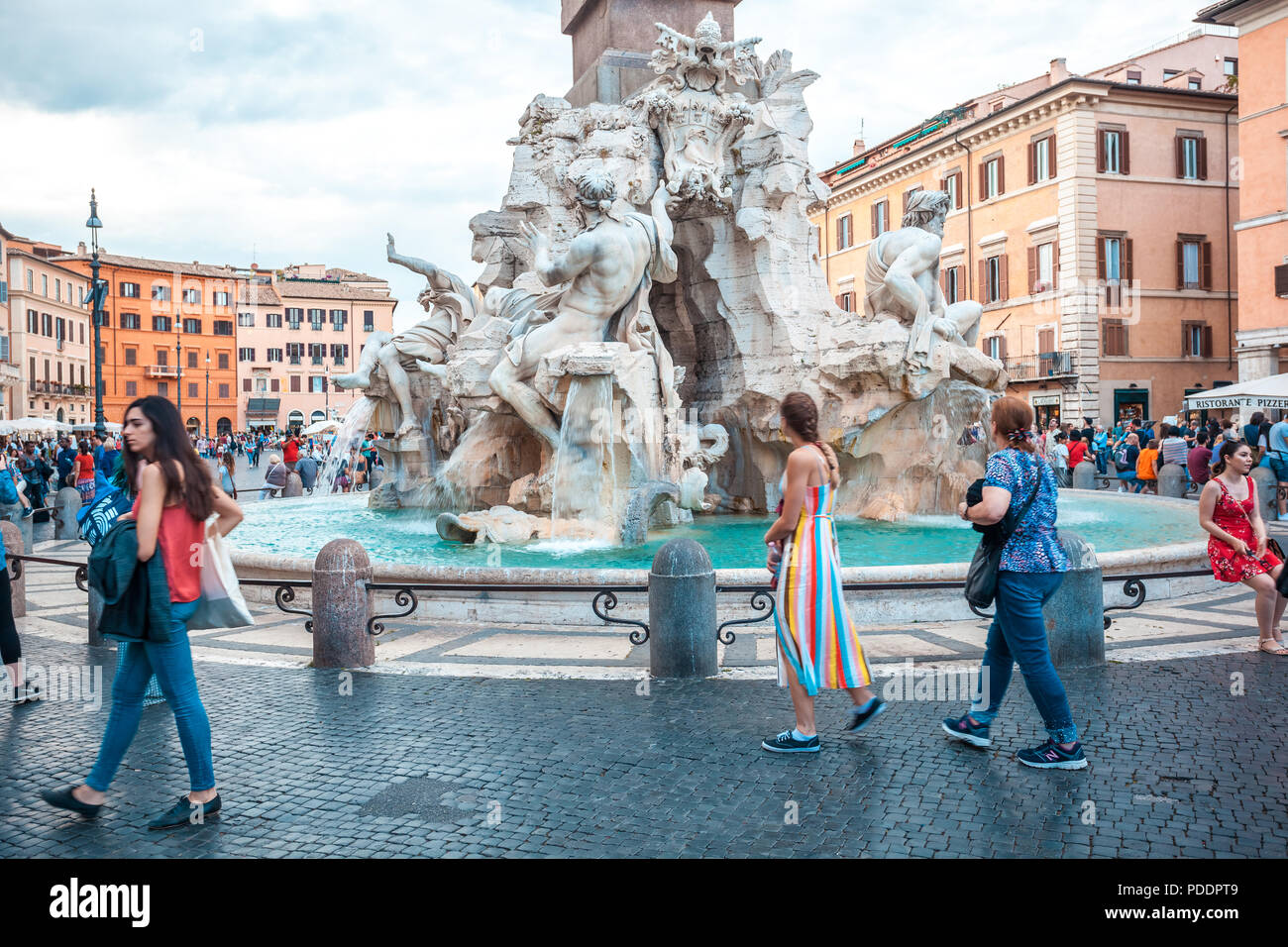 Rome, Italy 23.06.2018 Piazza Navona, one of the most beautiful