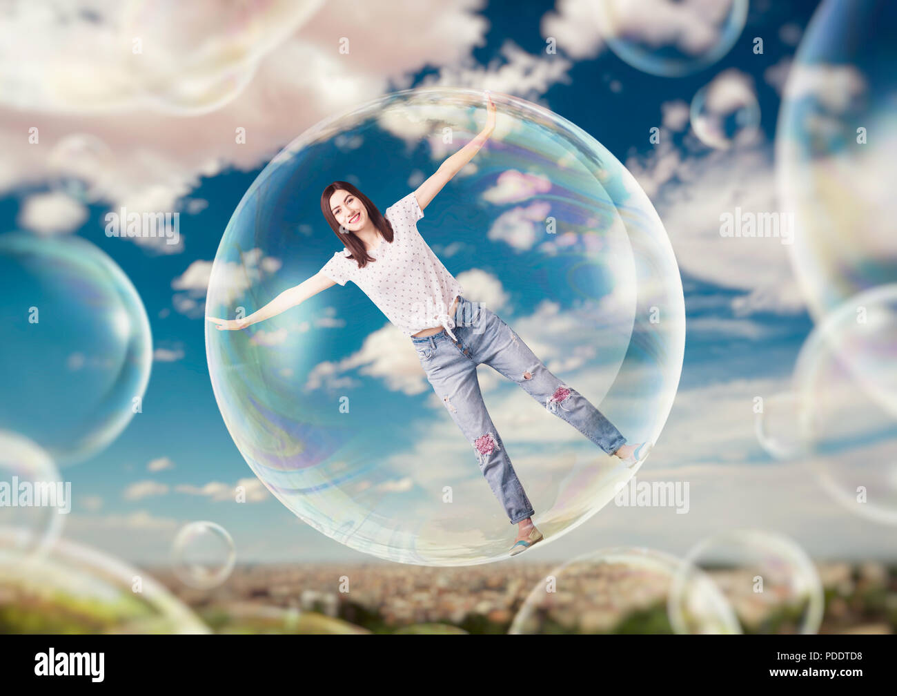 girl in a bubble