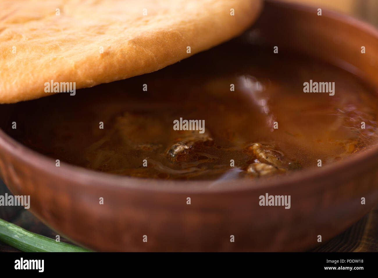 Borscht, a typical Ukrainian soup Stock Photo