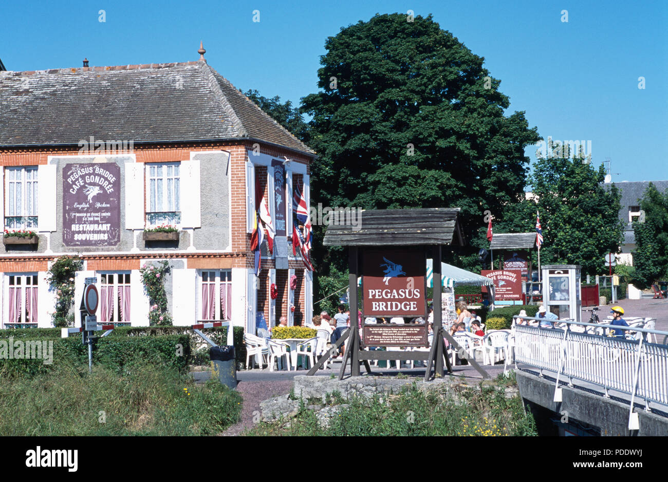 Pegasus bridge cafe, Normandy Stock Photo Alamy
