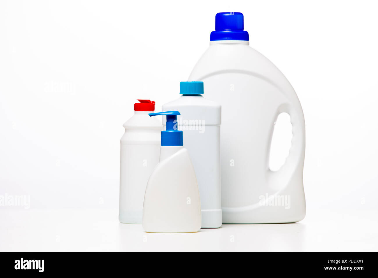 Photo of bottle of liquid cleaners on clean white background Stock Photo Alamy