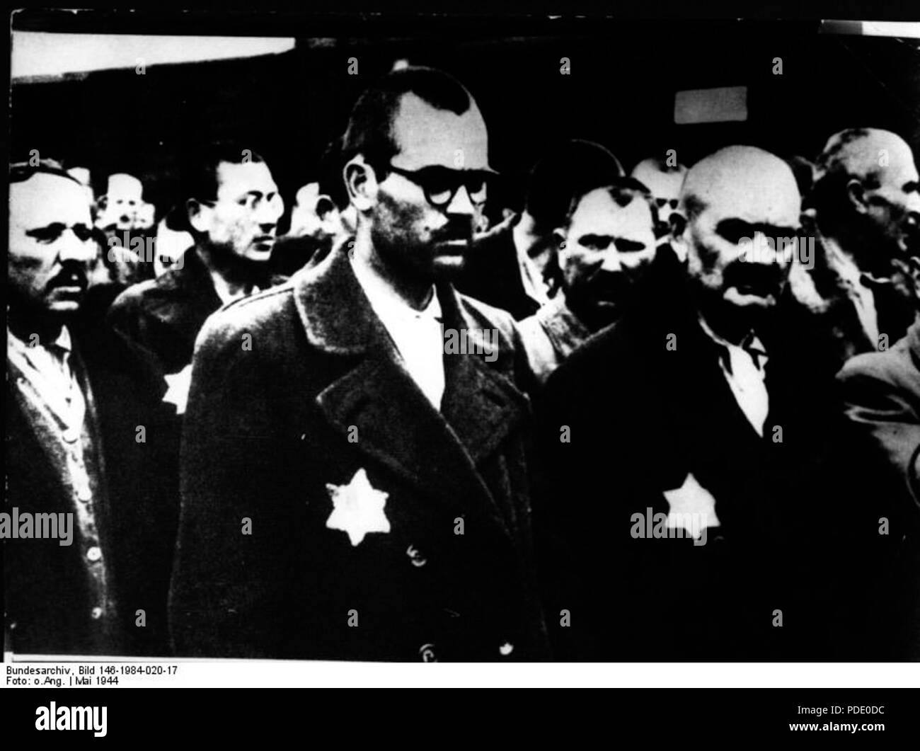 90 Bundesarchiv Bild 146-1984-020-17, KZ Auschwitz, Selektion von Juden Stock Photo