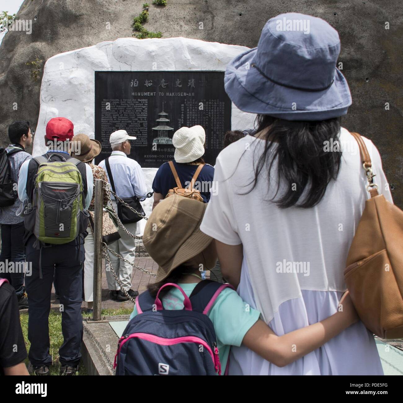 Japan (May 12, 2018) – U.S. Fleet Activities (FLEACT) Yokosuka opens its gates to 150 Japanese residents for a tour of the installation’s historical sites. Highlights of the tour, co-sponsored by the City of Yokosuka, includes visits to dry docks built in the late 1800s and a question and answer session with U.S. Navy Sailors. FLEACT Yokosuka provides, maintains, and operates base facilities and services in support of 7th Fleet’s forward-deployed naval forces, 71 tenant commands, and 27,000 military and civilian personnel. Stock Photo