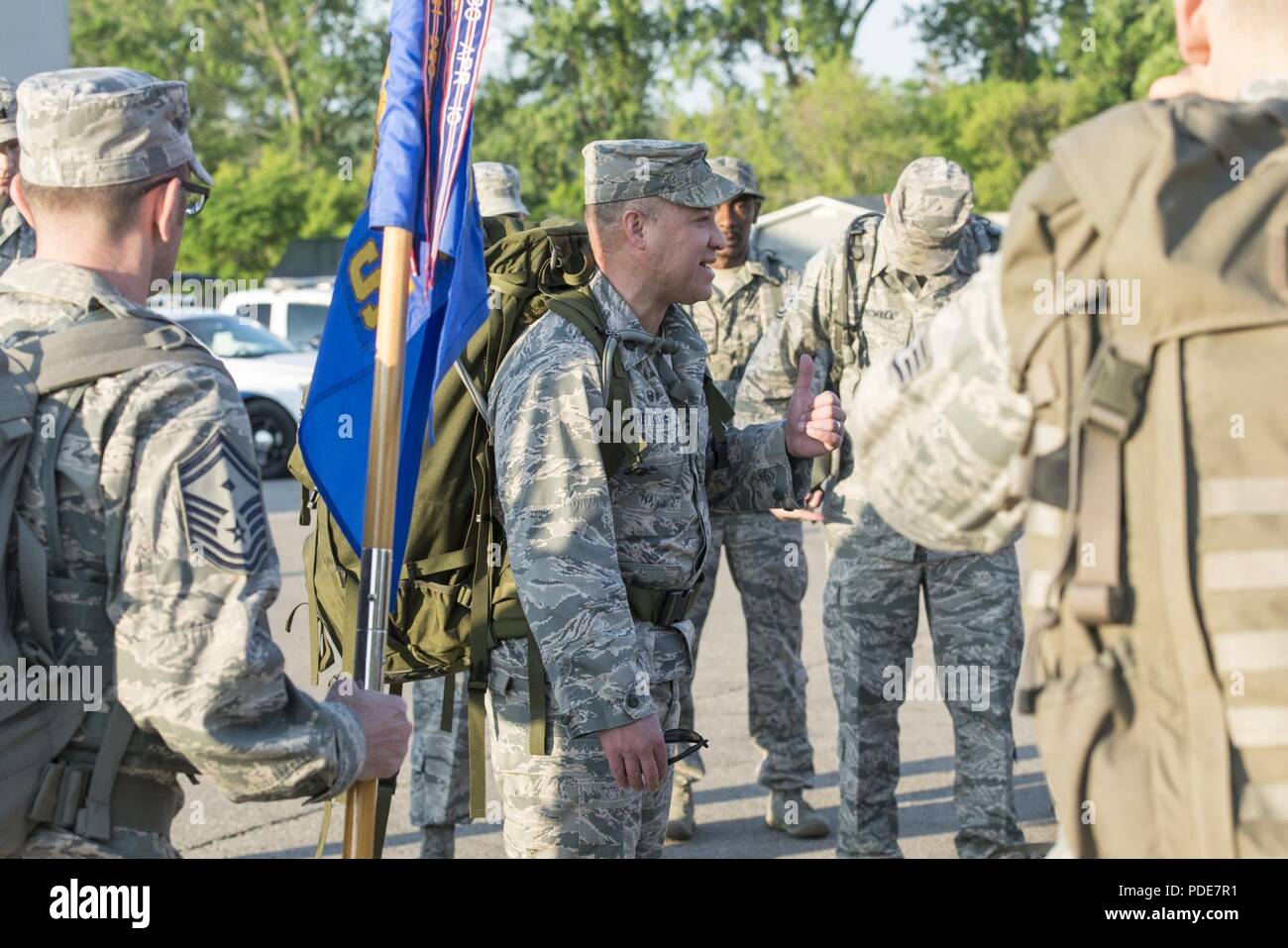 lt-col-aaron-rittgers-88th-security-forces-squadron-commander-addresses-his-defenders-before-setting-out-on-a-3-37-mile-ruck-march-as-part-of-police-week-activities-at-wright-patterson-air-force-base