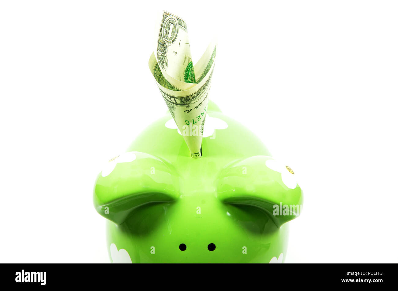 Piggy bank style money box isolated on white background Stock Photo - Alamy