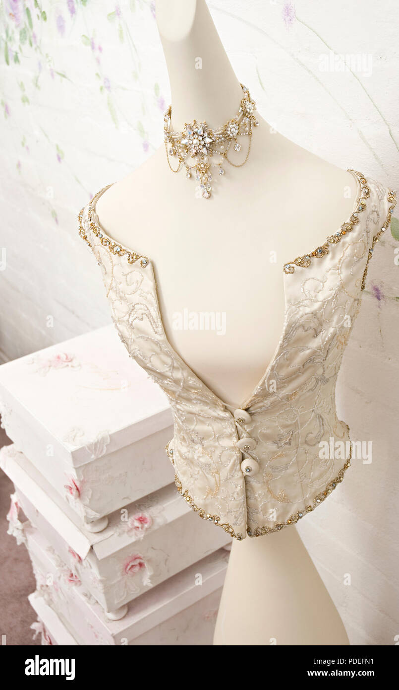 Bridal jewelry at of Melbourne, bridal wear. Melbourne, Victoria, Australia Stock Photo