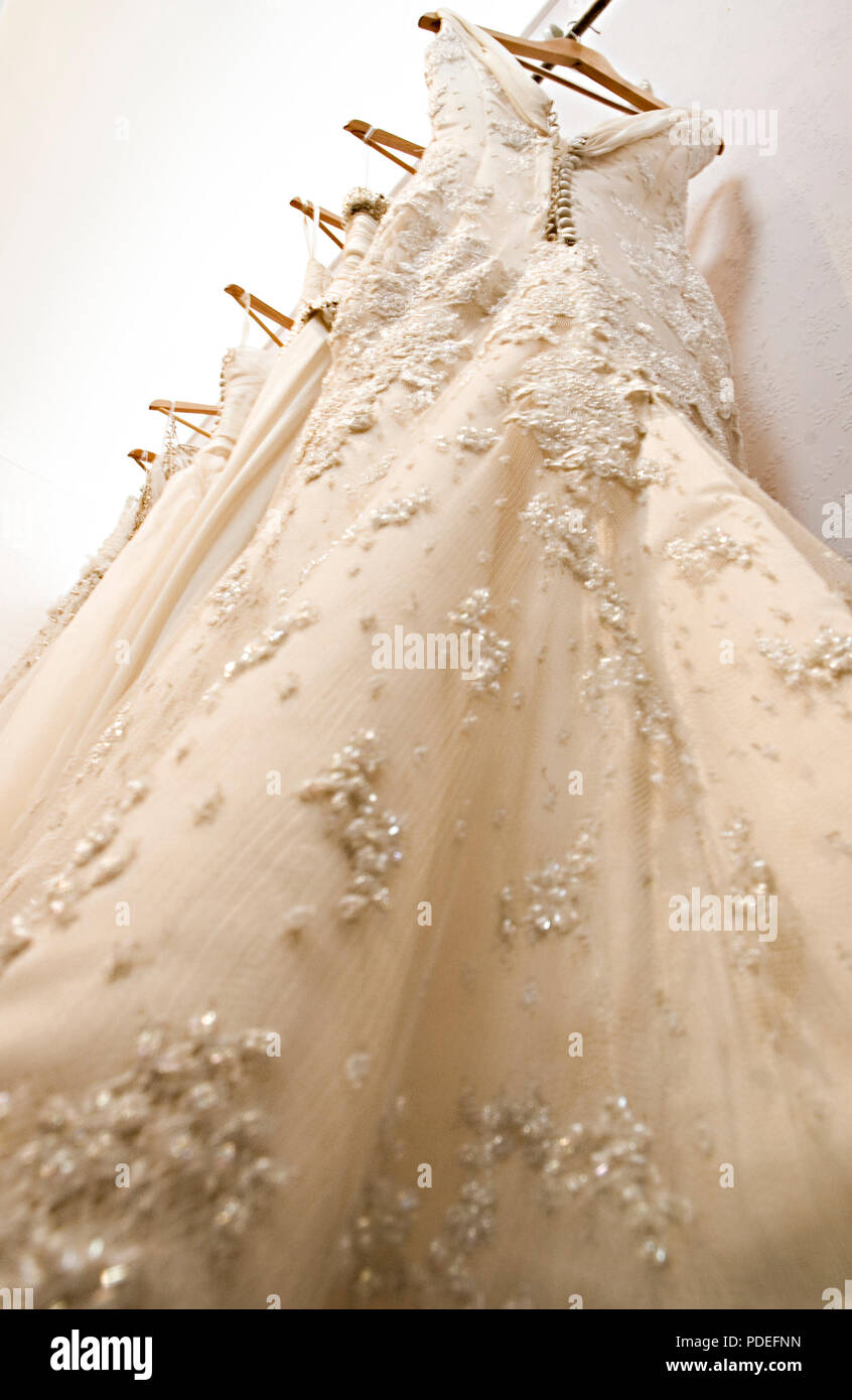 The back of a wedding dress at Annette of Melbourne bridal wear