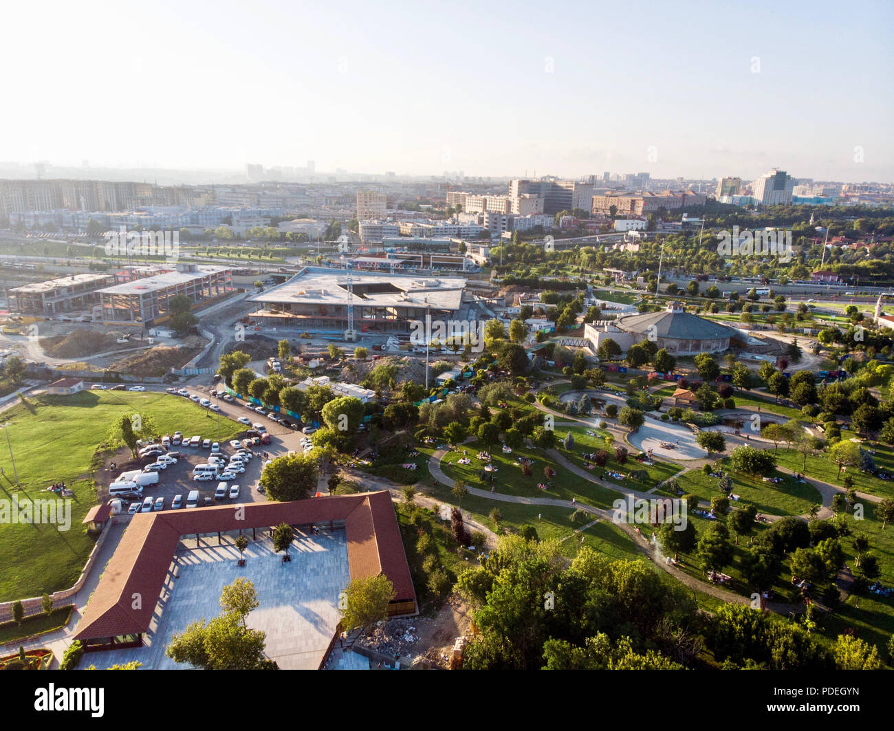 Istanbul Turkey February 23 2018 Aerial View Of Abdi Ipekci Stadium In Zeytinburnu Istanbul Turkey Sports Arena Stock Photo Alamy