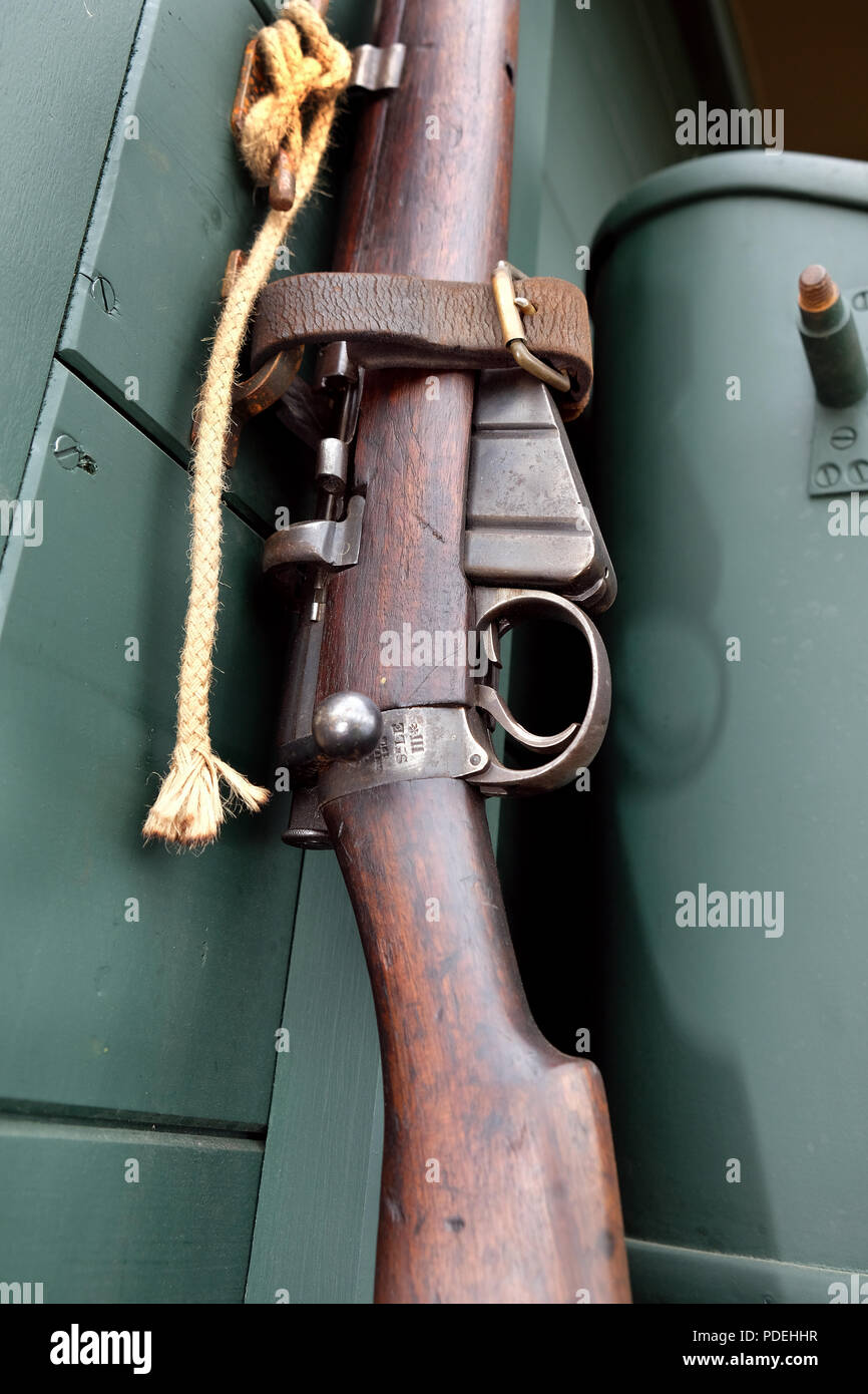 First world war lorry with British Lee Enfield rifle in gun clip Stock  Photo - Alamy