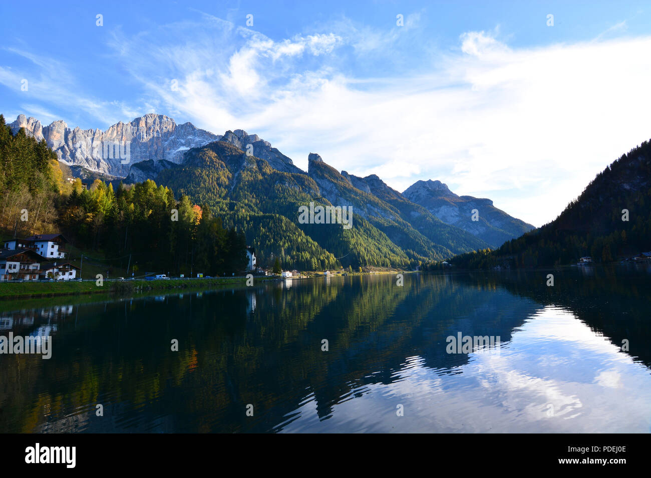 a beautiful autumn on the Italian Alps Stock Photo