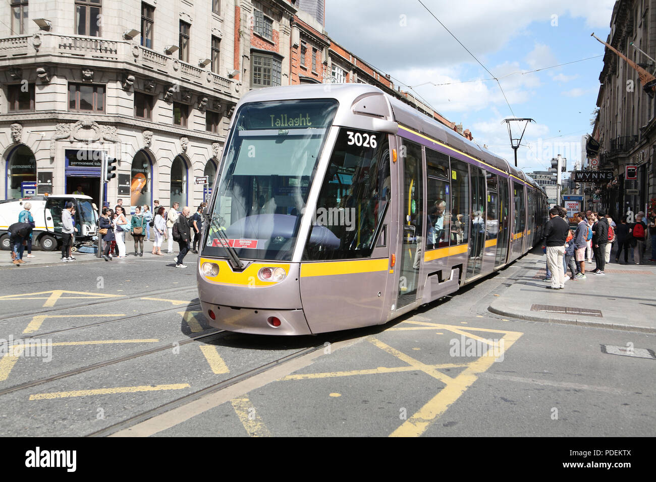 Luas tram in Dublin Stock Photo