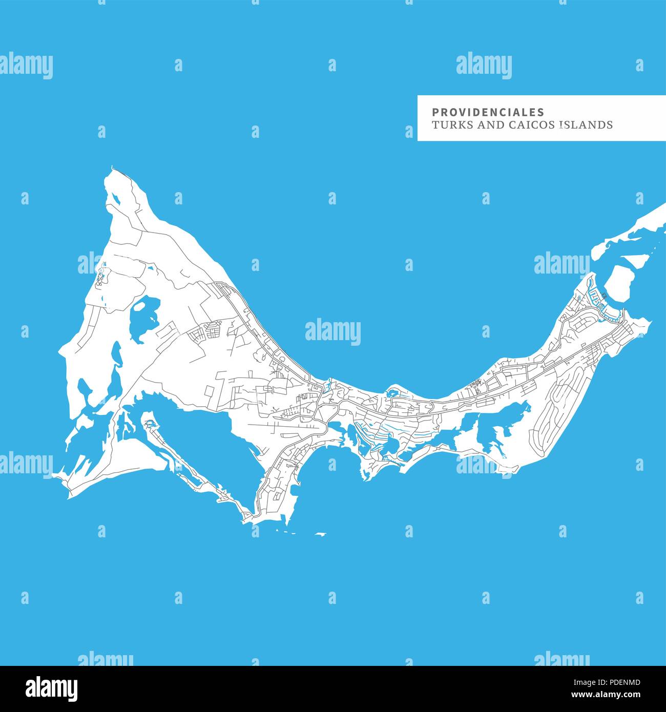 Map Of Providenciales Tci Map Of Providenciales Island, Turks And Caicos Islands, Contains Geography  Outlines For Land Mass, Water, Major Roads And Minor Roads Stock Vector  Image & Art - Alamy