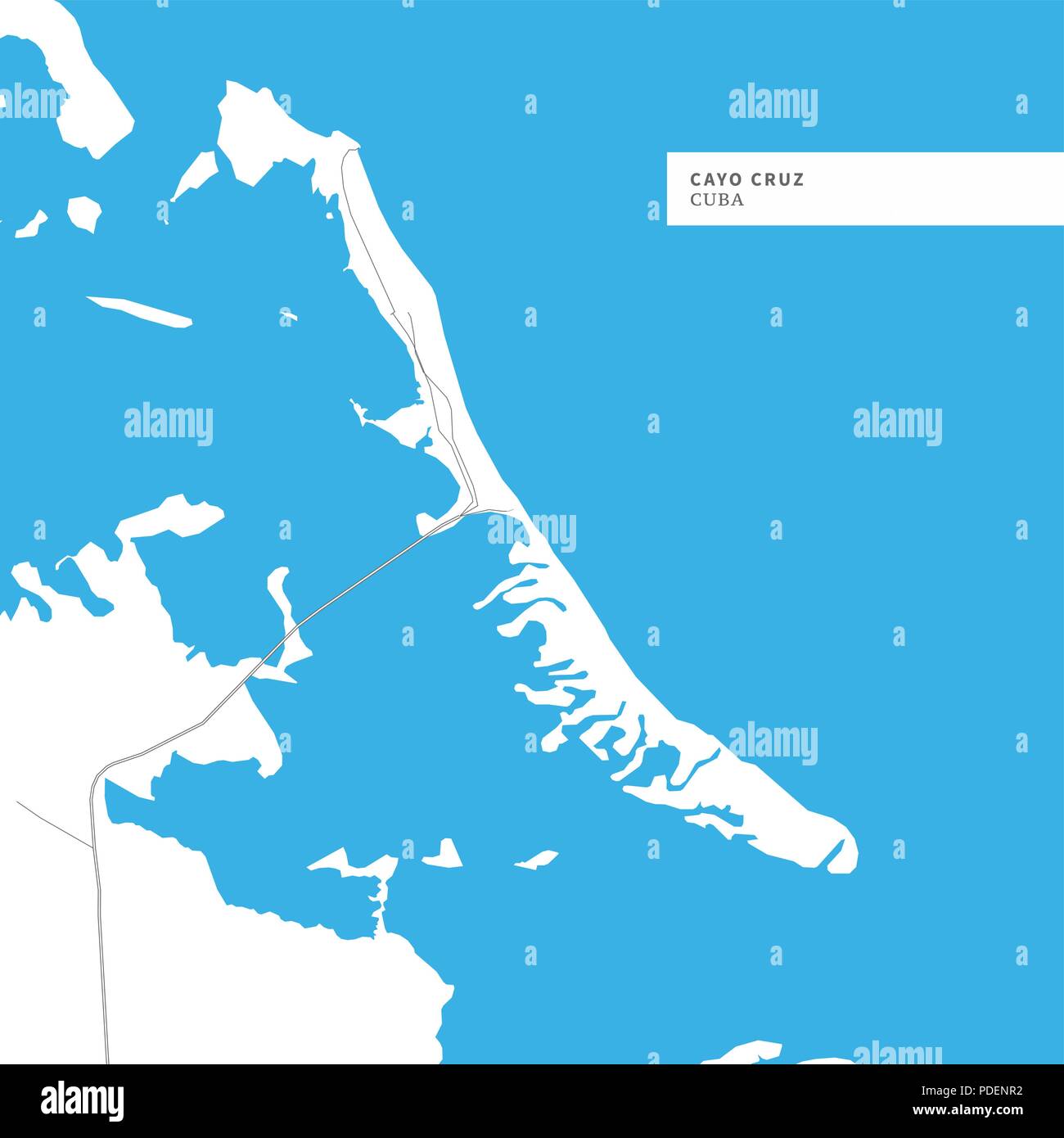 Cayo Cruz Cuba Map Map Of Cayo Cruz Island, Cuba, Contains Geography Outlines For Land Mass,  Water, Major Roads And Minor Roads Stock Vector Image & Art - Alamy