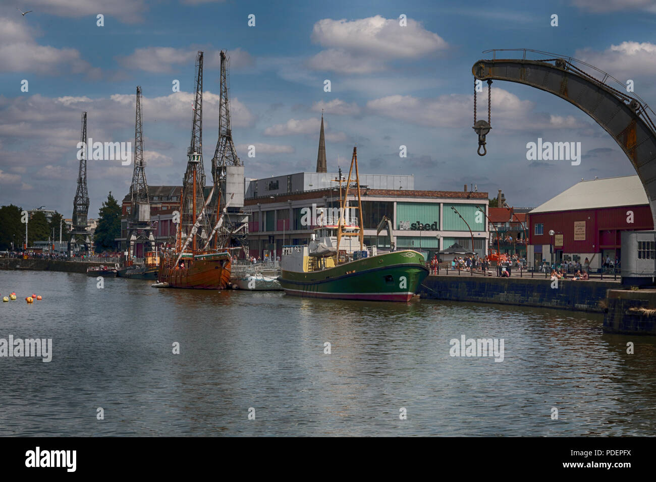 Bristol Docks on a summer's day Stock Photo Alamy
