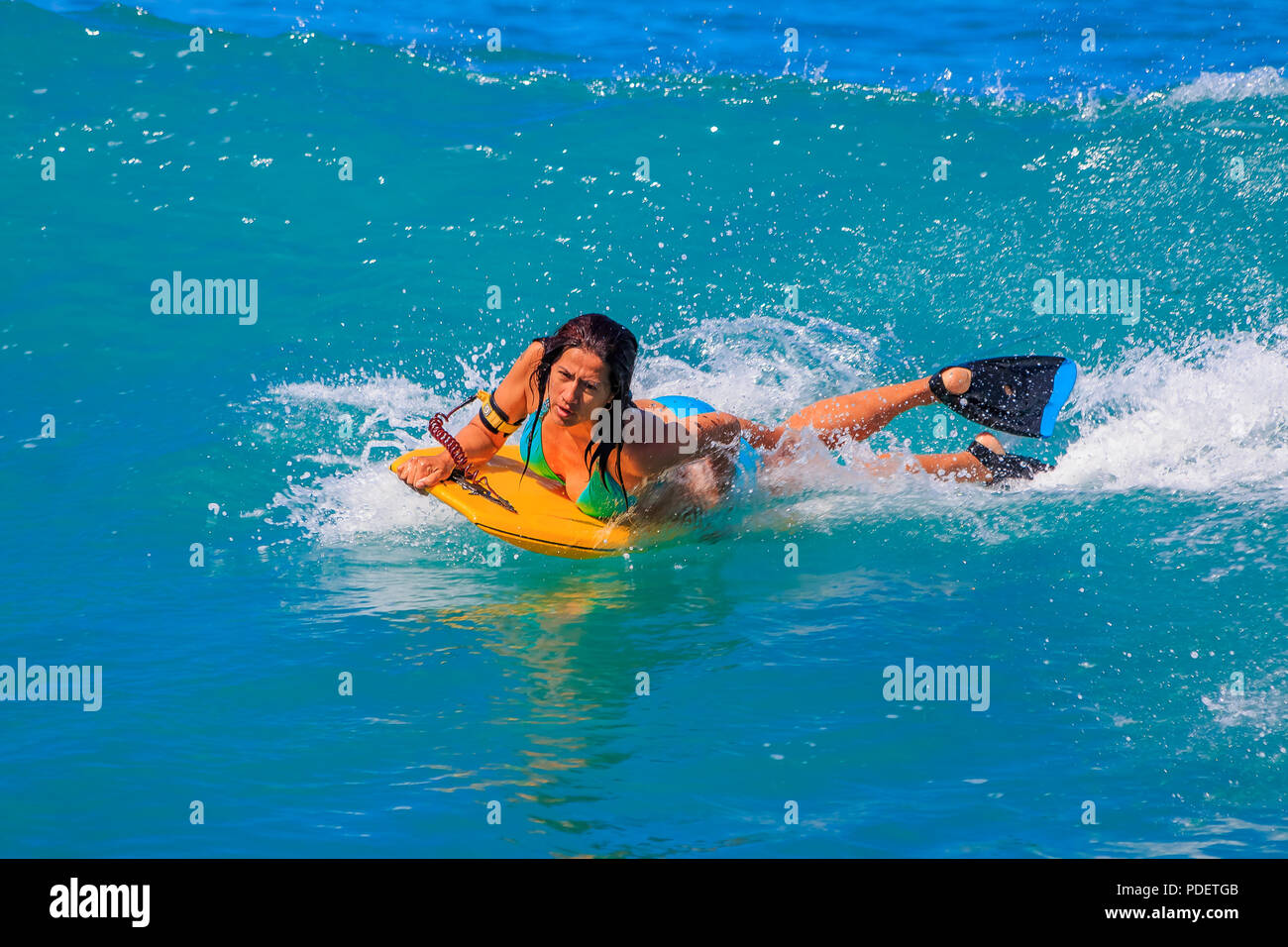 Girl with boogie board hires stock photography and images Alamy