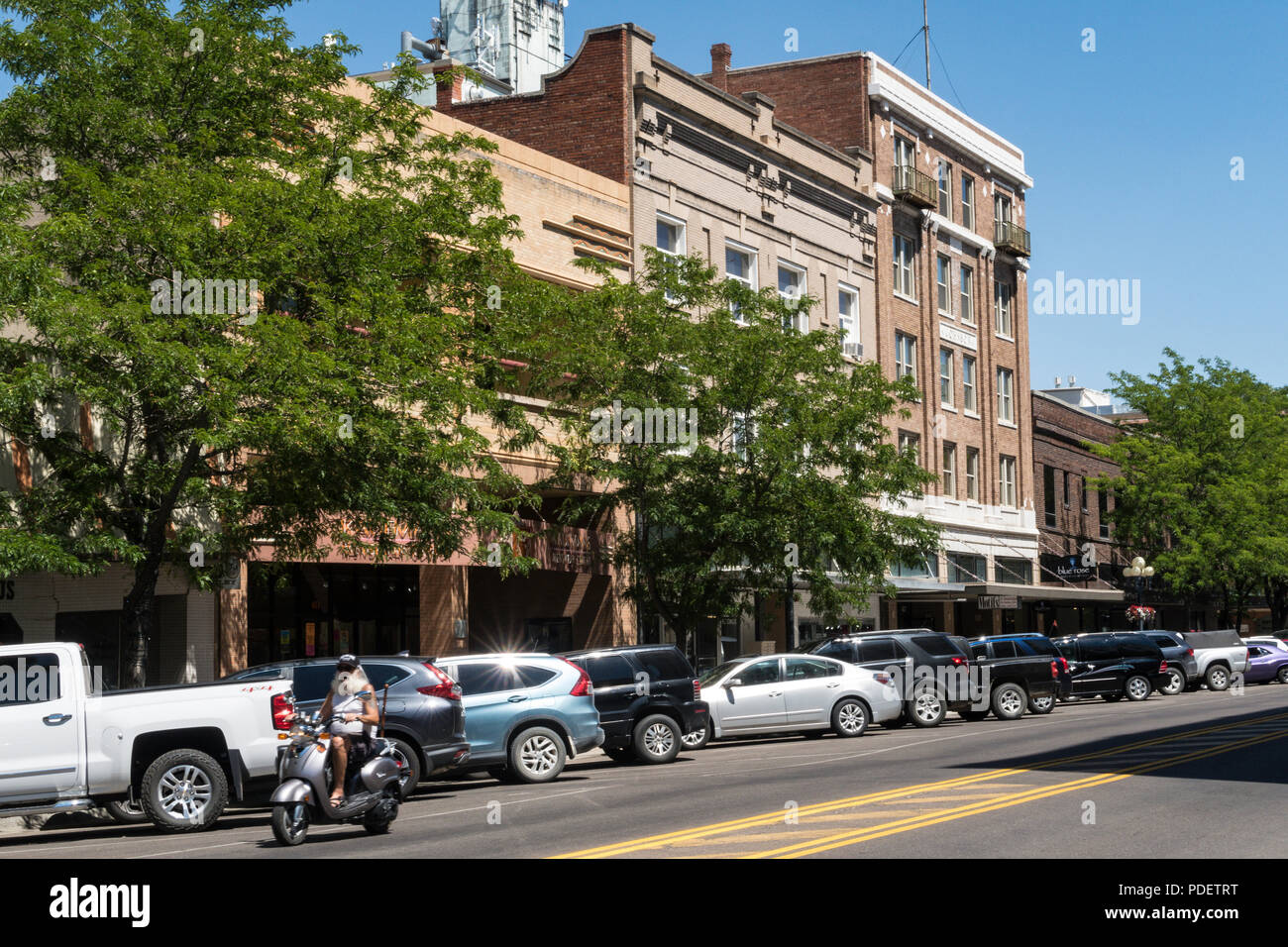 Central Avenue is the main street in downtown Great Falls, Montana, USA ...