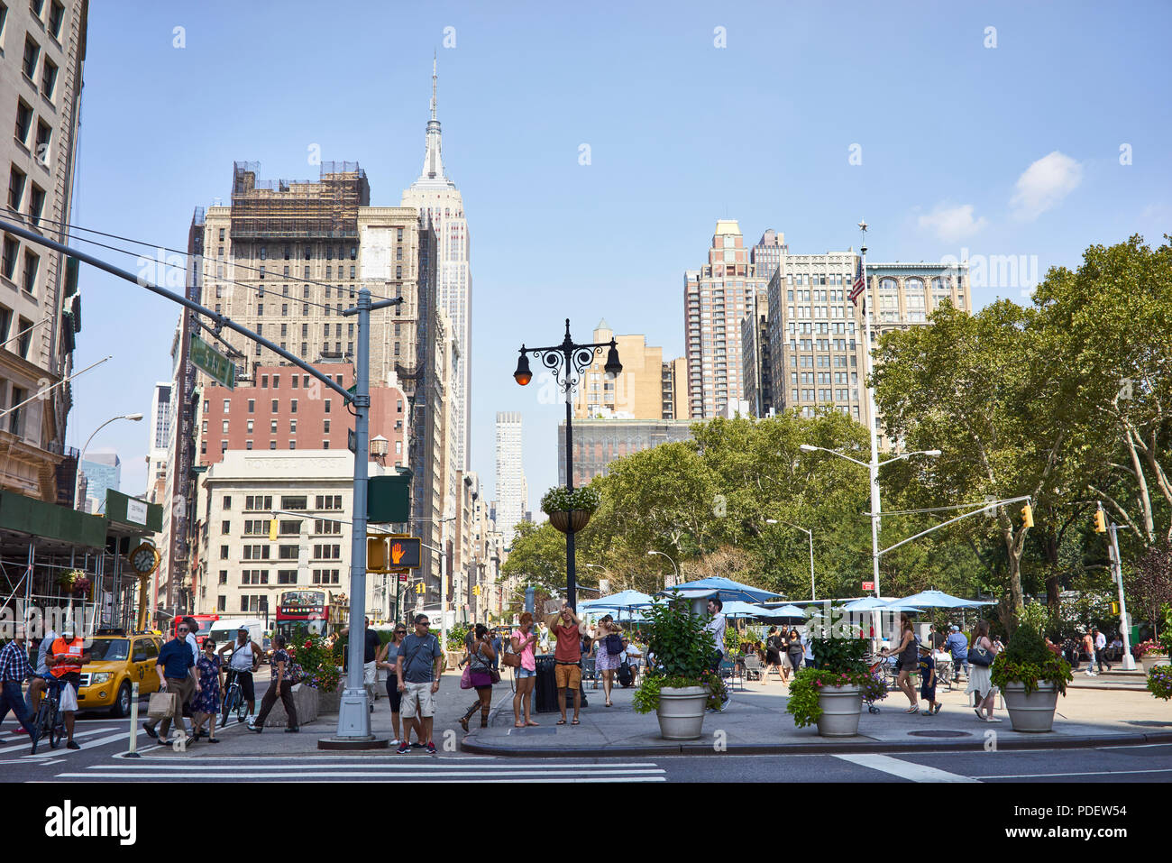 Madison Park in the Flatiron district, Manhattan, New York city Stock Photo