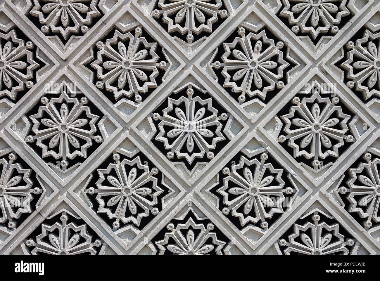 Malaysia, Kuala Lumpur - August 16, 2013: Carved tile decorations on ...