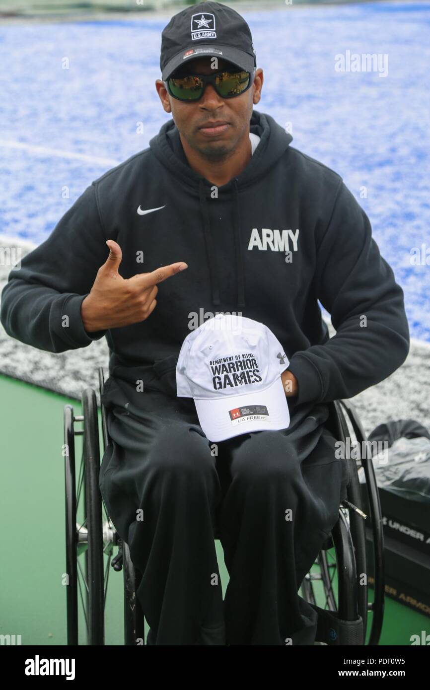 U.S. Army Veteran Spc. Brent Garlic, Armor Crewman, poses for a Stock ...