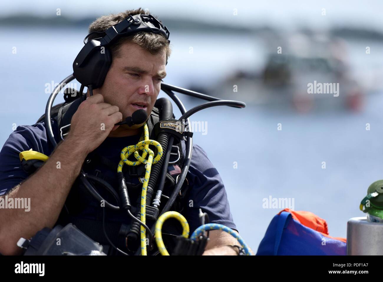 Petty Officer 2nd Class William Pettit, a Coast Guard diver from