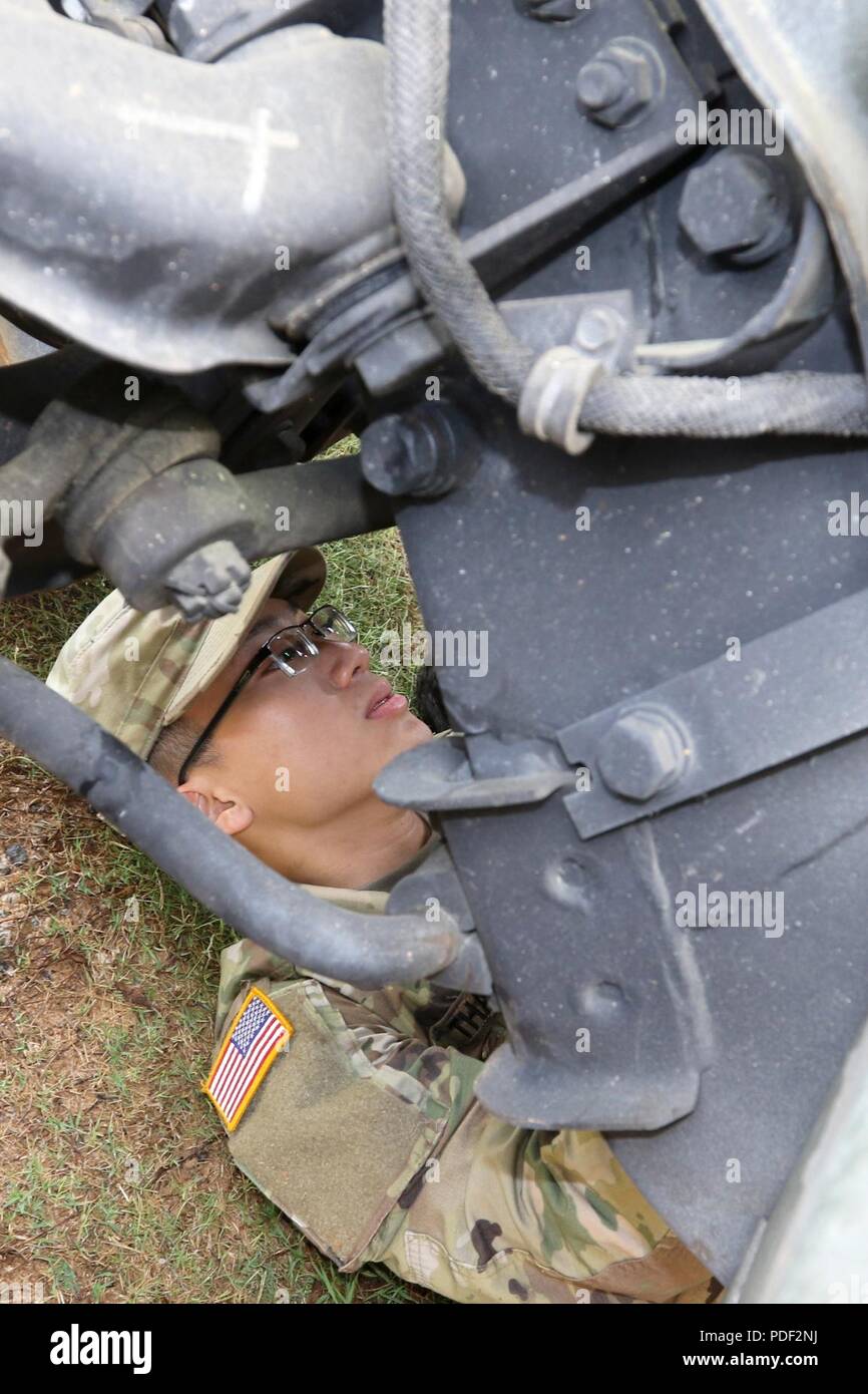 U.S. Army Spc. Khuong B. Thai of Stone Mountain, Ga., a generator