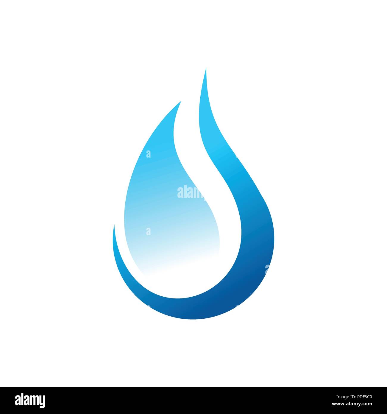 Eco Water Drop Abstract Vector Symbol Graphic Logo Design Template Stock Vector