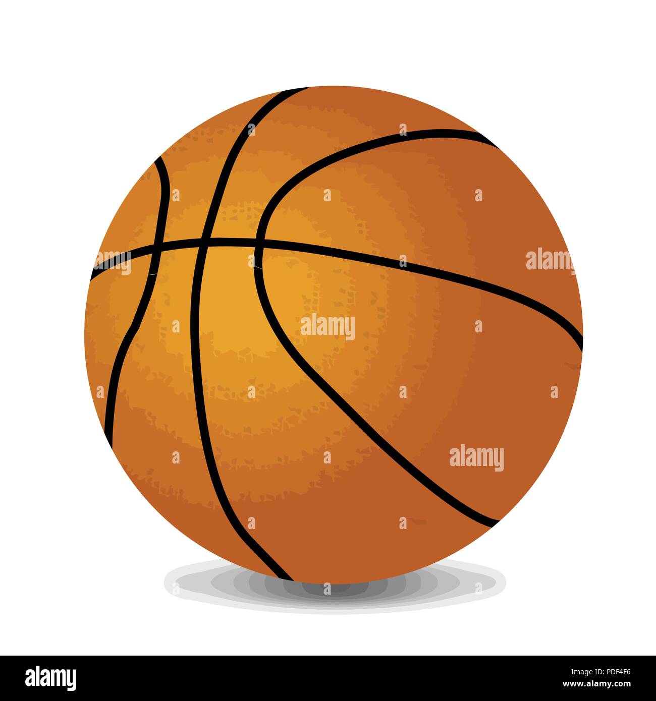 Basketball ball on white background, vector illustration Stock Vector