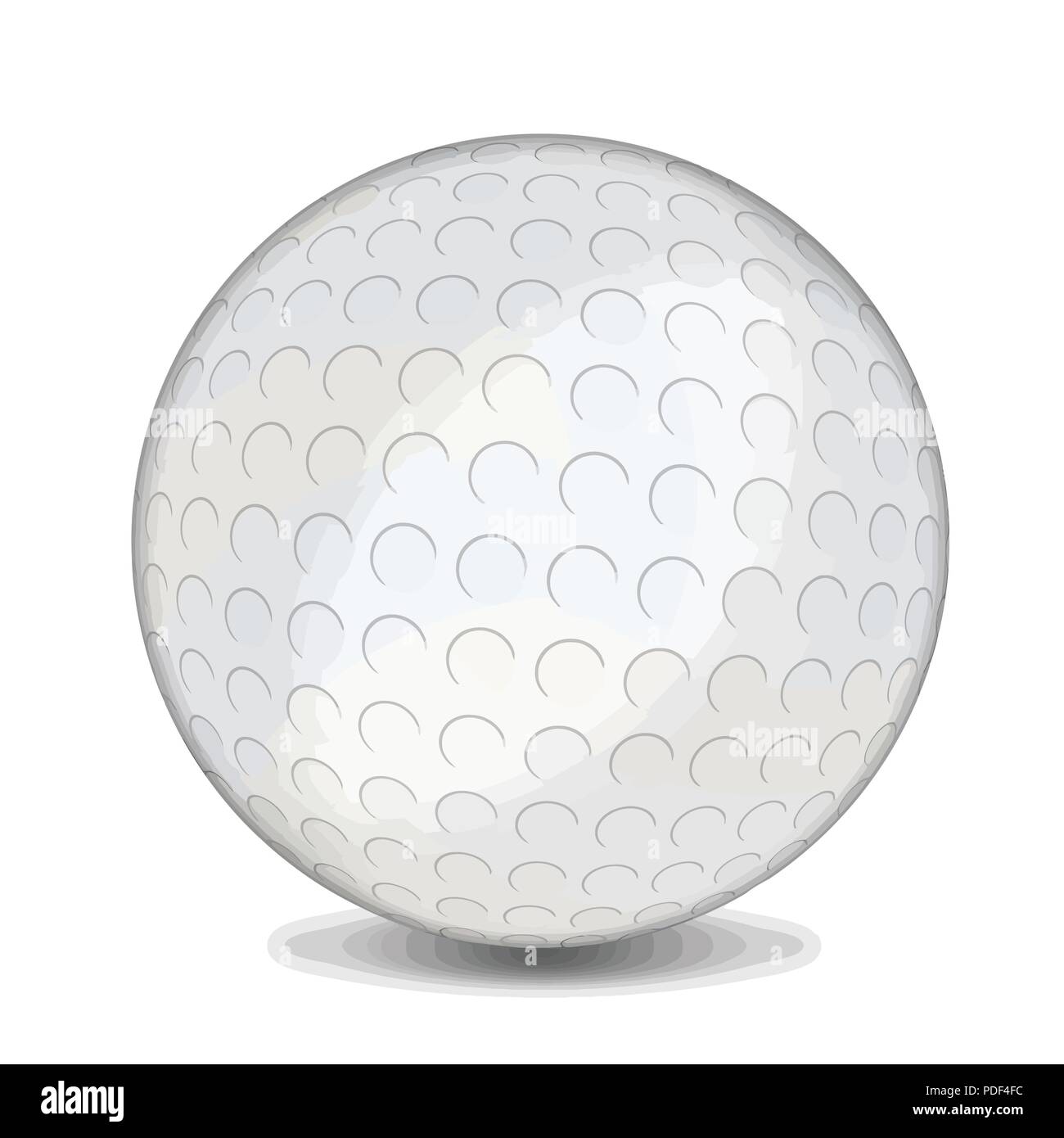 Golf ball on white background, vector illustration Stock Vector