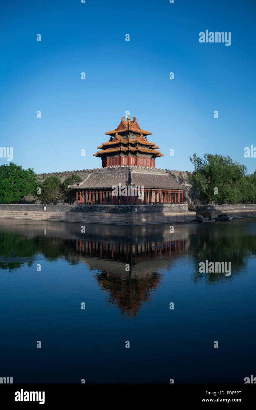 Beijing Forbidden City turret Stock Photo